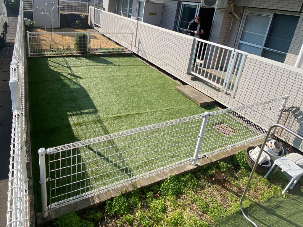 東京都 庭 人工芝施工 After