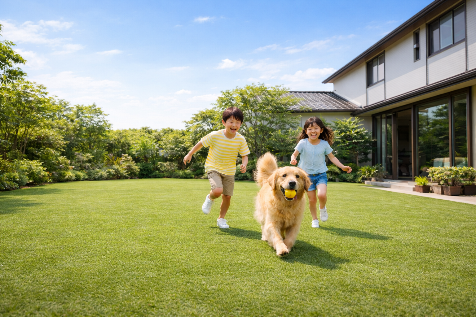 人工芝施工 千葉 庭 屋上 ベランダ ドッグラン 施工事例